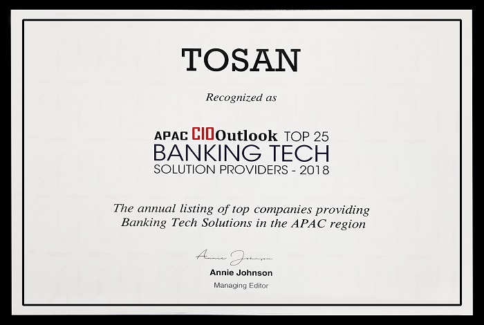 توسن یکی از ۲۵ شرکت برتر فناوری‌های بانکی آسیا و اقیانوسیه شد