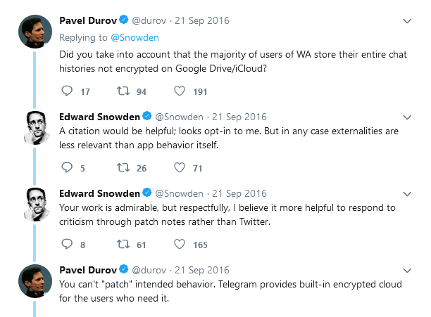 اسنودن درباره امنیت واتس‌اپ و تلگرام هشدار داد